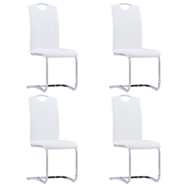 Konzolne blagovaonske stolice od umjetne kože 4 kom bijele 281778