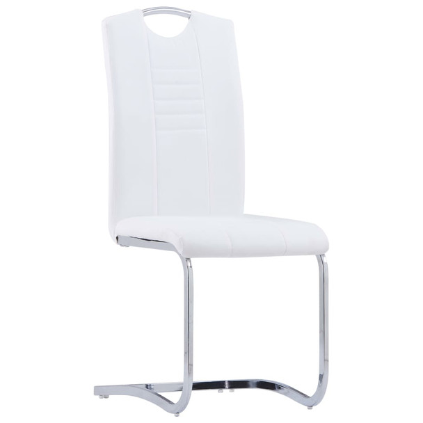 Konzolne blagovaonske stolice od umjetne kože 4 kom bijele 281778