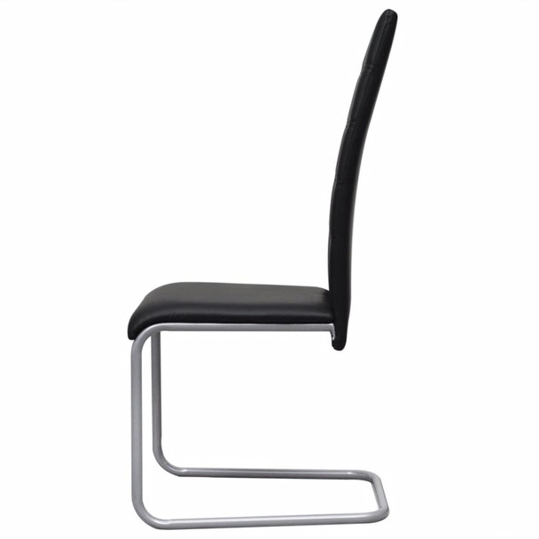Konzolne blagovaonske stolice od umjetne kože 4 kom crne 242290