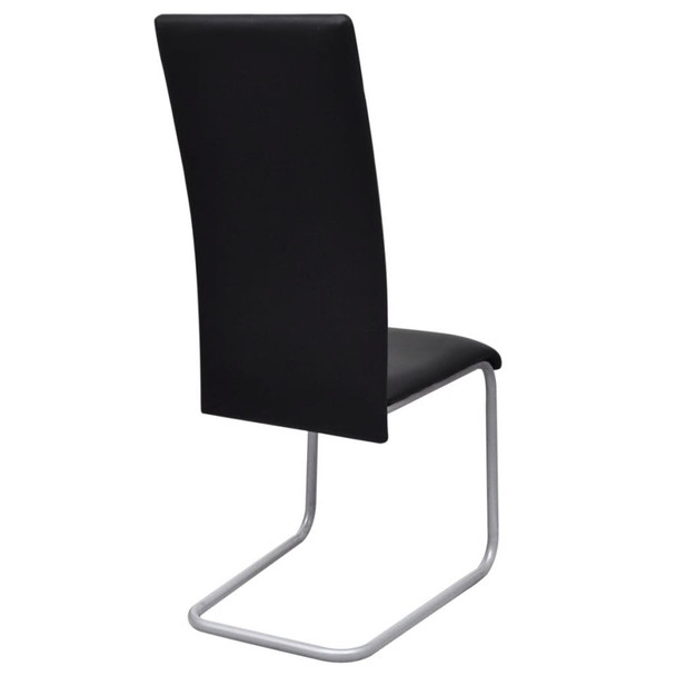 Konzolne blagovaonske stolice od umjetne kože 4 kom crne 242290