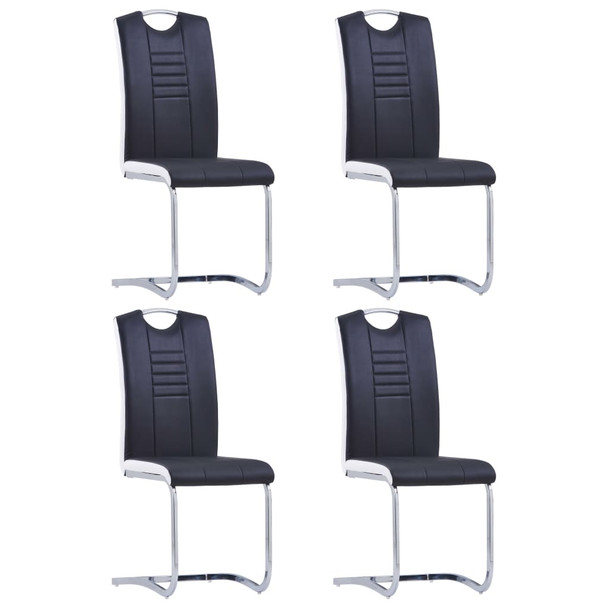 Konzolne blagovaonske stolice od umjetne kože 4 kom crne 281772