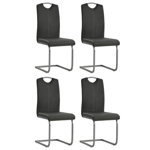 Konzolne blagovaonske stolice od umjetne kože 4 kom sive 246192