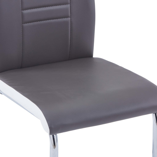 Konzolne blagovaonske stolice od umjetne kože 4 kom sive 281726