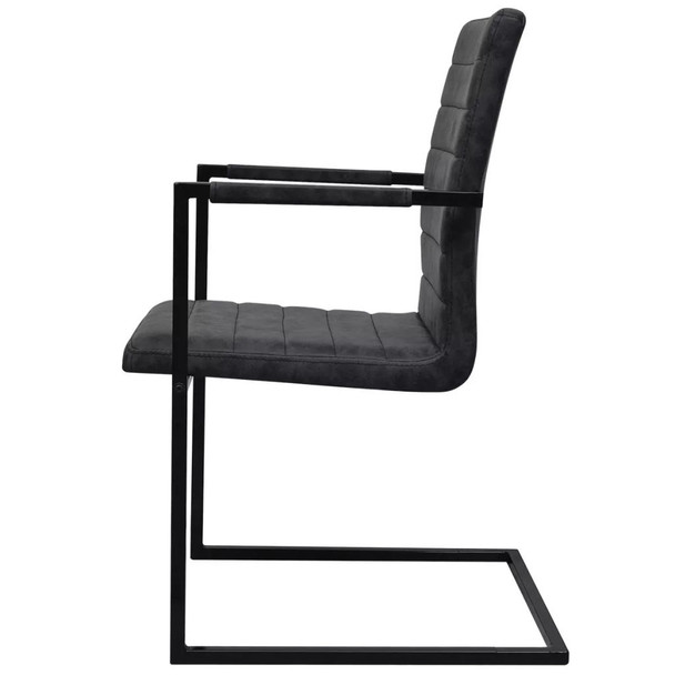 vidaXL Konzolne blagovaonske stolice od umjetne kože 6 kom crne 272416