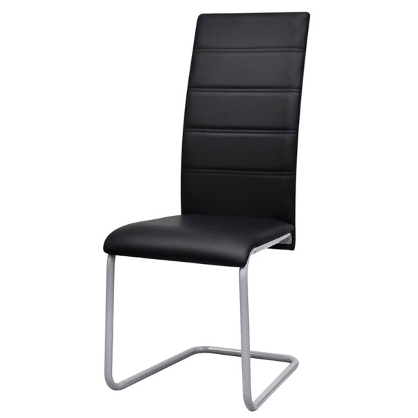 Konzolne blagovaonske stolice od umjetne kože 6 kom crne 272420