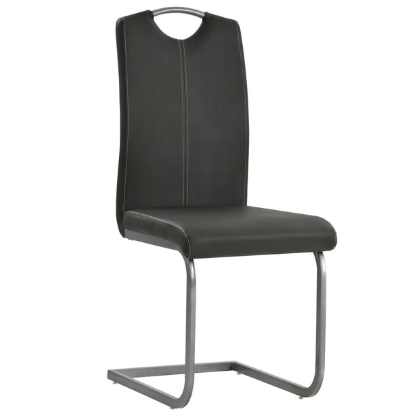 Konzolne blagovaonske stolice od umjetne kože 6 kom sive 275462