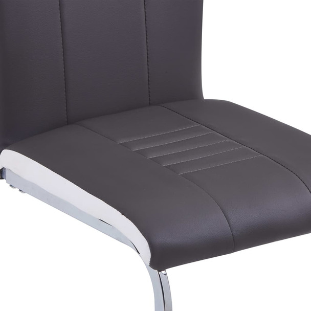 Konzolne blagovaonske stolice od umjetne kože 6 kom sive 278833