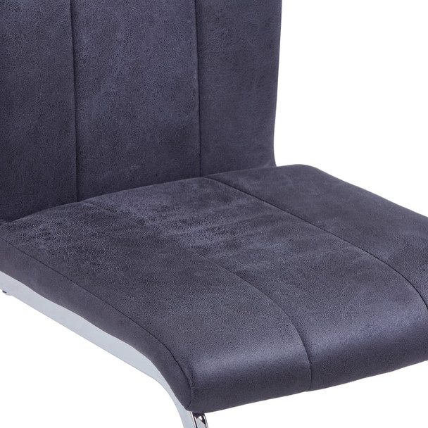 Konzolne blagovaonske stolice sive 2 kom umjetna brušena koža 281785