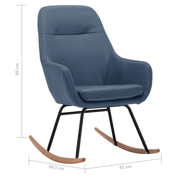 Stolica za ljuljanje od tkanine plava 289541