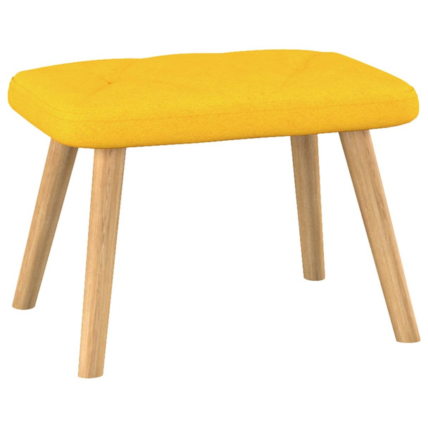Stolica za ljuljanje s osloncem za noge boja senfa od tkanine