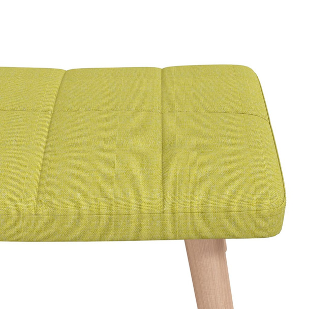 Stolica za ljuljanje s osloncem za noge zelena od tkanine 328023