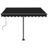 Tenda na ručno uvlačenje s LED svjetlima 300 x 250 cm antracit 3069704