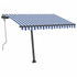 Tenda na ručno uvlačenje LED 300 x 250 cm plavo-bijela 3069701