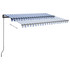 Tenda na ručno uvlačenje s LED svjetlima 3 x 2,5 m plavo-bijela 3070101