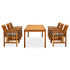 3058092 7 Piece Garden Dining Set with Cushions Solid Acacia Wood (45963+2x312131) 3058092