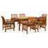 3058089 7 Piece Garden Dining Set with Cushions Solid Acacia Wood (45962+2x312131) 3058089