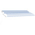 Samostojeća automatska tenda 400 x 300 cm plavo-bijela 3069546