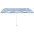 Samostojeća automatska tenda 400 x 300 cm plavo-bijela 3069546