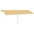 Samostojeća automatska tenda 600 x 350 cm žuto-bijela 3069688