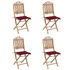 5-dijelni sklopivi vrtni blagovaonski set od bambusa 3063969