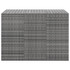 Kutija za vrtne jastuke od PE ratana 145 x 100 x 103 cm siva 317231