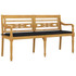 Klupa Batavia s crnim jastukom 150 cm od masivne tikovine 3100833 Klupa Batavia s crnim jastukom 150 cm od masivne tikovine 3100833