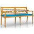 Klupa Batavia s plavim jastukom 150 cm od masivne tikovine 3100830 Klupa Batavia s plavim jastukom 150 cm od masivne tikovine 3100830