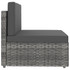 Modularni dvosjed od poliratana sivi 49523