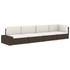 Modularni dvosjed od poliratana sivi 49523
