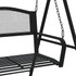 Klupa za ljuljanje 124 cm crna čelična 318832 Klupa za ljuljanje 124 cm crna čelična 318832