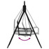 Klupa za ljuljanje 124 cm crna čelična 318832 Klupa za ljuljanje 124 cm crna čelična 318832