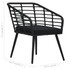 3-dijelni bistro set od poliratana crni 48579