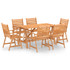 7-dijelni vrtni blagovaonski set od masivnog bagremovog drva 3057845