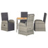 5-dijelni vrtni blagovaonski set sivi od poliratana 3157592