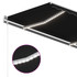 Automatska tenda sa senzorom za vjetar LED 450x300 cm antracit 3068934