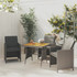 Vrtni stol sivi 70x70x72 cm poliratan i masivno bagremovo drvo 318695