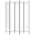 Sobna pregrada s 5 panela bijela 200 x 200 cm od tkanine 350154