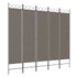 Sobna pregrada s 5 panela antracit 200 x 200 cm od tkanine 350156 Sobna pregrada s 5 panela antracit 200 x 200 cm od tkanine 350156