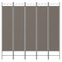 Sobna pregrada s 5 panela antracit 200 x 200 cm od tkanine 350156 Sobna pregrada s 5 panela antracit 200 x 200 cm od tkanine 350156