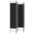 Sobna pregrada s 4 panela crna 160 x 200 cm od tkanine 350153 Sobna pregrada s 4 panela crna 160 x 200 cm od tkanine 350153
