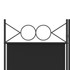 Sobna pregrada s 4 panela crna 160 x 200 cm od tkanine 350153 Sobna pregrada s 4 panela crna 160 x 200 cm od tkanine 350153