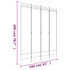 Sobna pregrada s 4 panela crna 160 x 200 cm od tkanine 350153 Sobna pregrada s 4 panela crna 160 x 200 cm od tkanine 350153