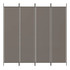 Sobna pregrada s 4 panela antracit 200 x 200 cm od tkanine 350184 Sobna pregrada s 4 panela antracit 200 x 200 cm od tkanine 350184