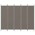 Sobna pregrada s 5 panela Antracit 250 x 200 cm od tkanine 350188 Sobna pregrada s 5 panela Antracit 250 x 200 cm od tkanine 350188