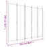 Sobna pregrada s 5 panela Antracit 250 x 200 cm od tkanine 350188 Sobna pregrada s 5 panela Antracit 250 x 200 cm od tkanine 350188