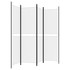 Sobna pregrada s 4 panela bijela 200 x 180 cm od tkanine 350214