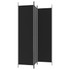 Sobna pregrada s 3 panela crna 150 x 200 cm od tkanine 350181 Sobna pregrada s 3 panela crna 150 x 200 cm od tkanine 350181