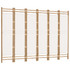 Sklopiva sobna pregrada s 6 panela 240 cm od bambusa i platna 350626
