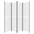 Sobna pregrada s 4 panela bijela 200 x 200 cm od tkanine 350230