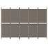 Sobna pregrada s 5 panela Antracit 250 x 200 cm od tkanine 350236